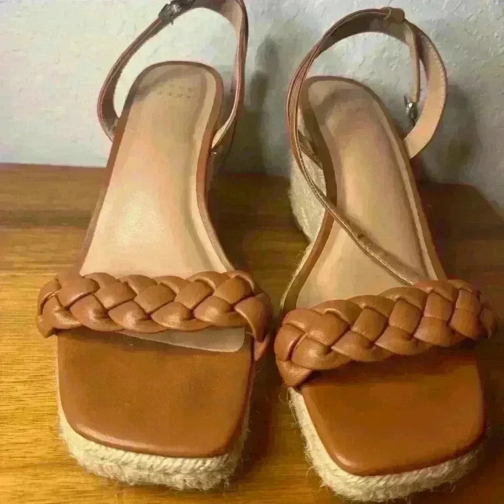 Women's Joyce Wedge Heels Platform Boho- A New Day - Color Tan Size 8